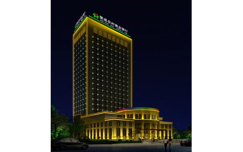 榮成農(nóng)信大廈標識，壓克力發(fā)光大字.LED外露發(fā)光大字工程,發(fā)光字,LED發(fā)光字